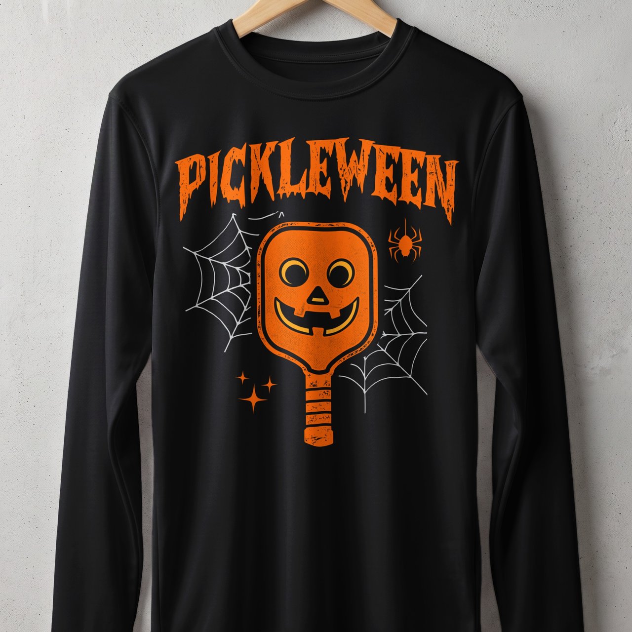 Pickleball Sport-Tek Long Sleeve Tee, Pickleween, UV Protection Athletic Performance Sun Shield Shirt