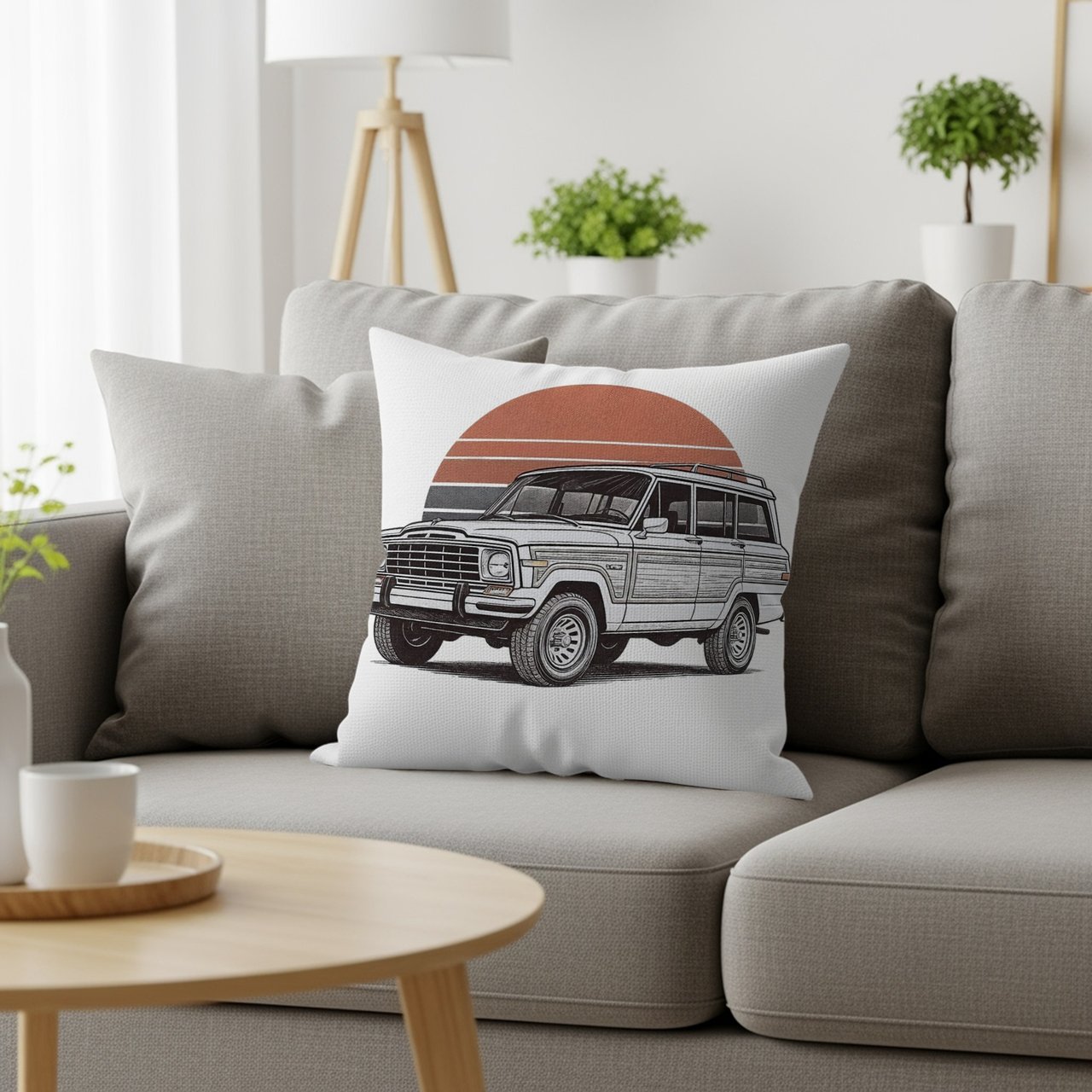 Grand Wagoneer Pillows, Waggy Pillow Cases, Retro Car Decor, SUV Art, Automotive Home Accent, Grand Wagoneer Gift, Classic Vehicle