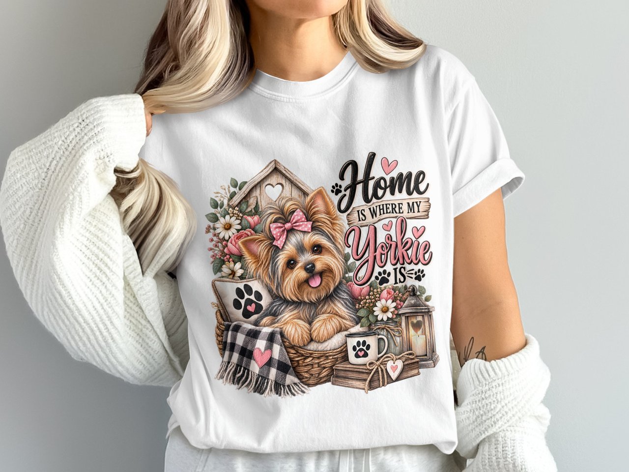 Yorkie PNG Digital Download, Home Is Where My Yorkie Is