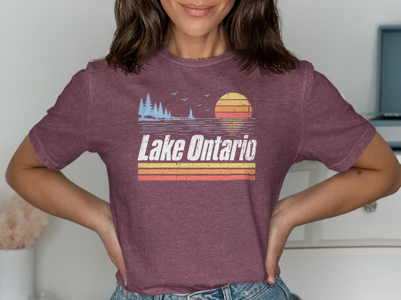 Lake Ontario Vintage Sunset Tee & Sweatshirts