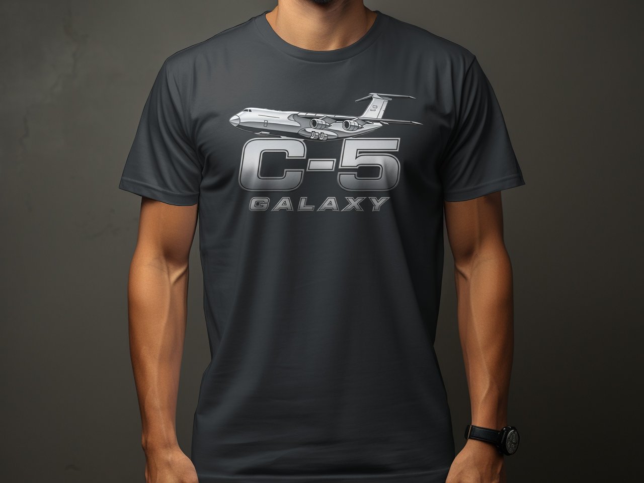 C-5 Galaxy T-Shirt, Military Aircraft Graphic Tee, Aviation Enthusiast Shirt, Air Force Plane Crew Top, Pilot Airplane Gift for Him