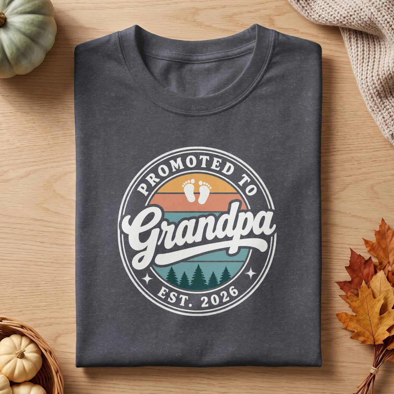 Promoted to Grandpa Est 2026 Tee