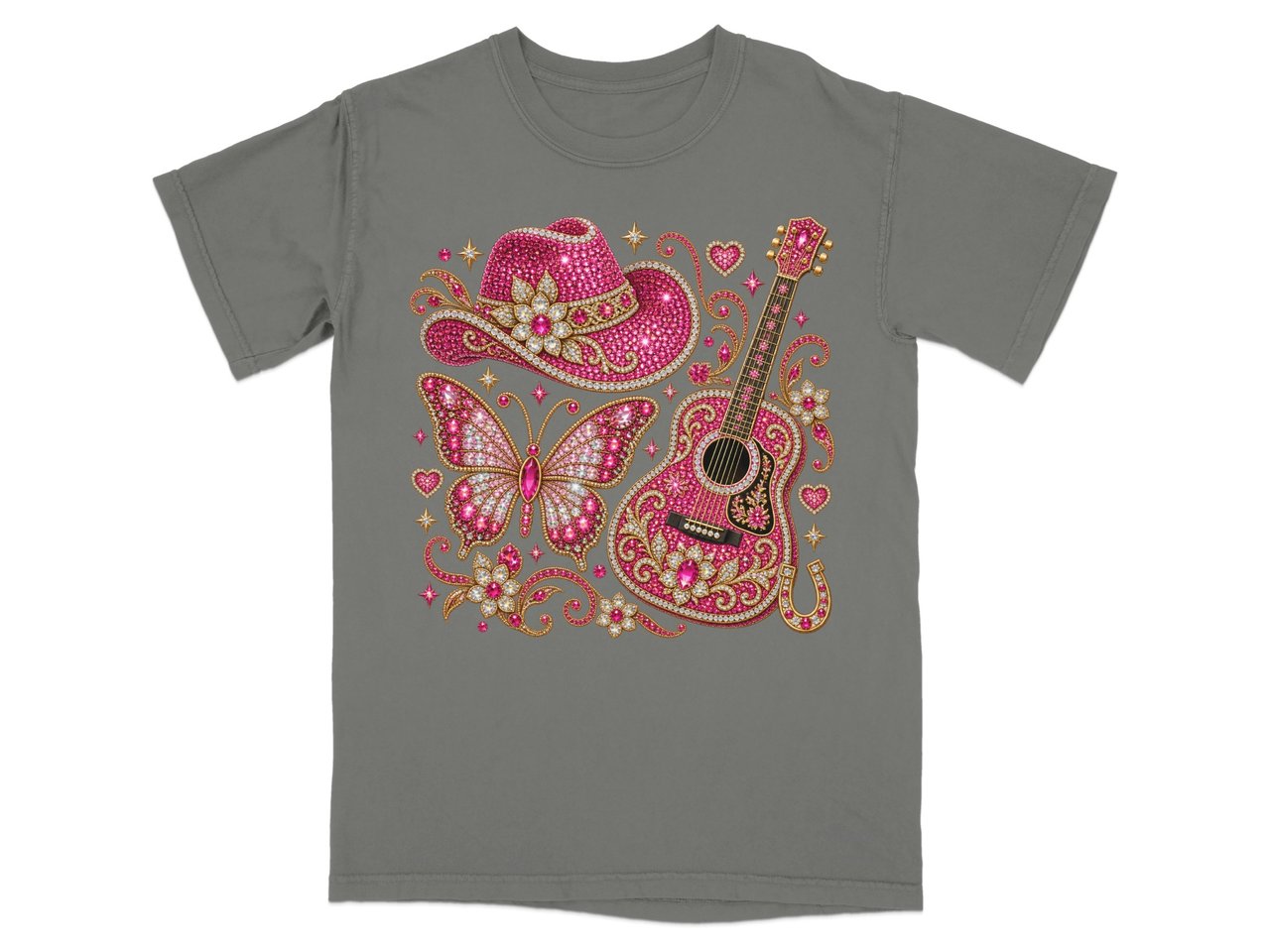 Pink Rhinestone Cowgirl Tee