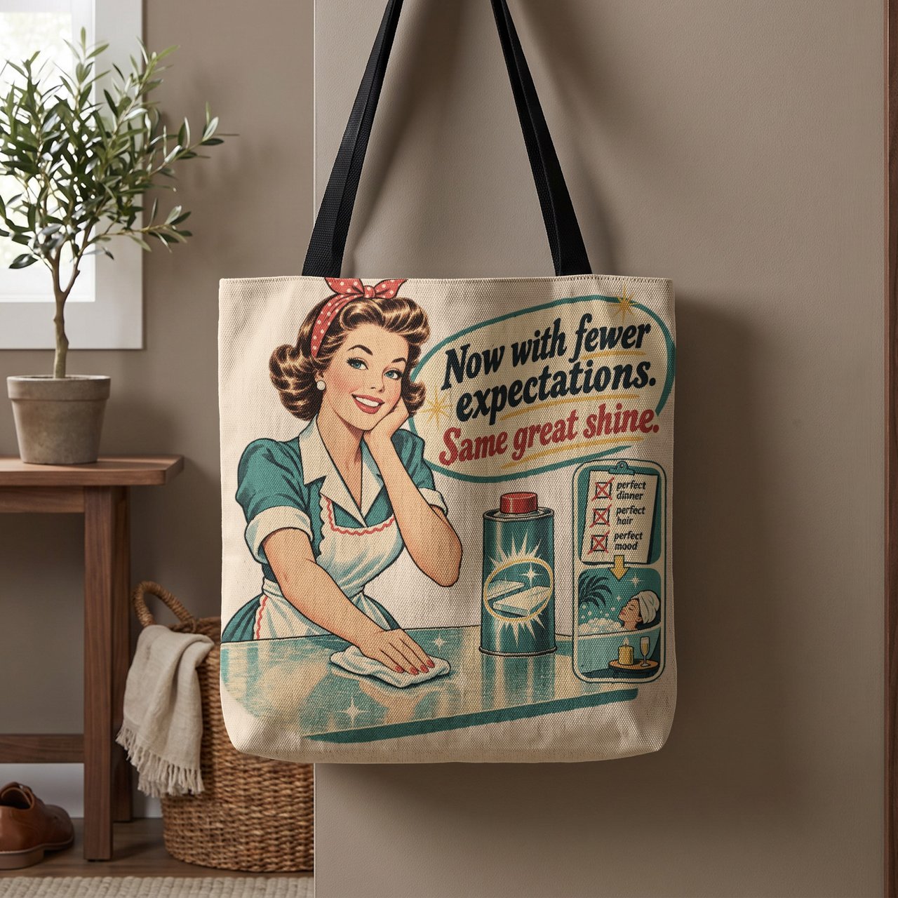 Fewer Expectations Tote Bag