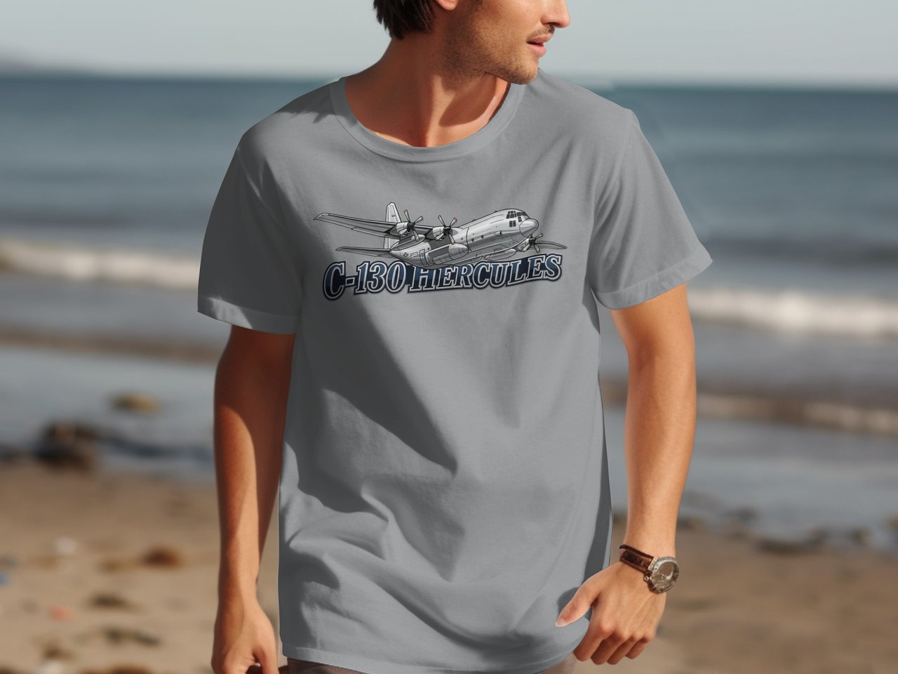 C-130 Hercules T-Shirt, Military Plane Shirt, Aviation Gift for Pilot, Air Force Veteran Tee, Cargo Aircraft Fan Gift for Him, Airplane