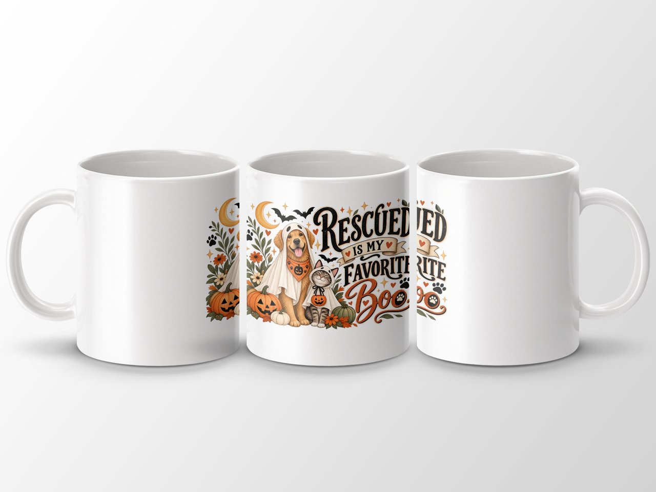 Rescued Is My Favorite Boo Mug