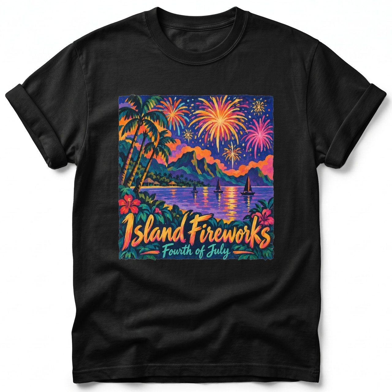 Island Fireworks ~ Comfort Colors Premium Tee