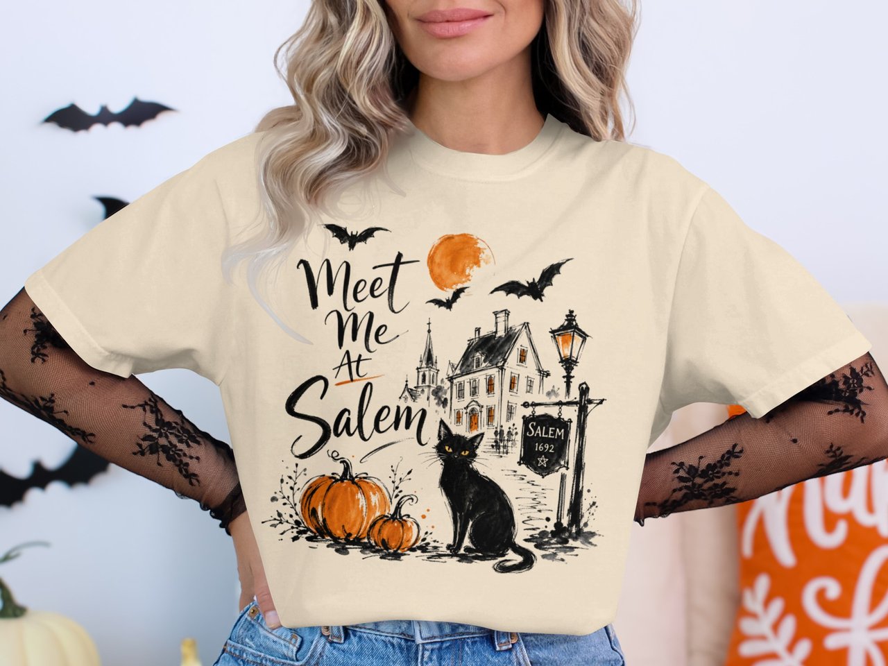 Meet Me At Salem Black Cat T-Shirt