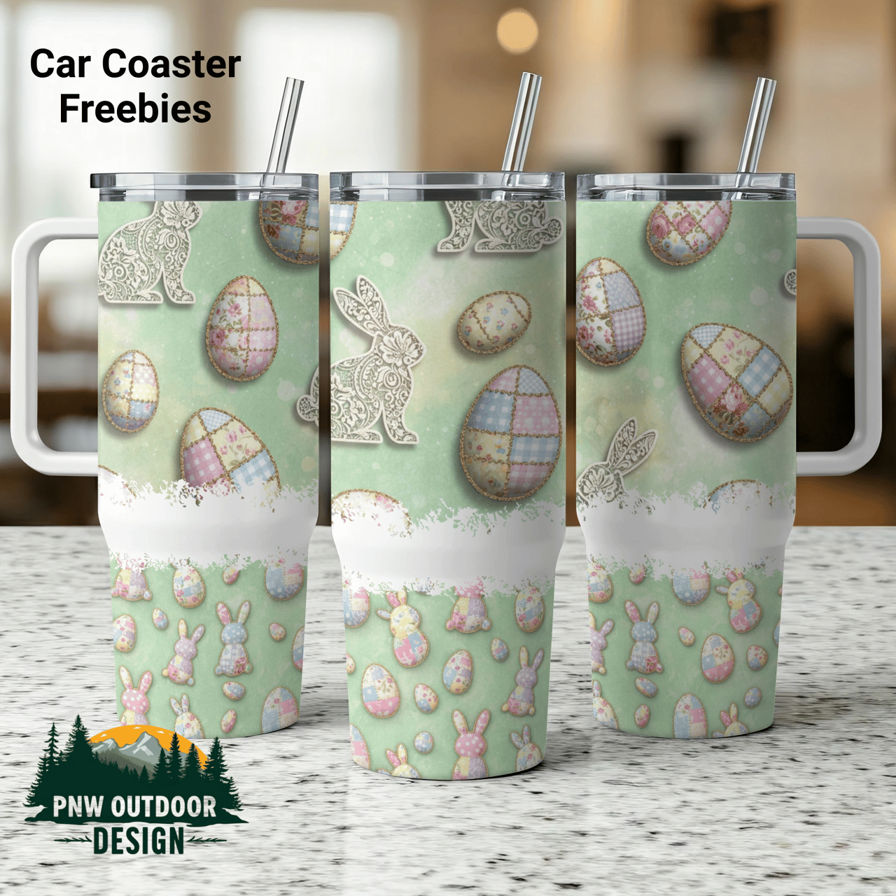 Easter Bunny, Egg 40oz Tumbler Sublimation Wrap, Seamless Distressed Tapered, Easter Digital Download, Easter Pattern Digital Paper
