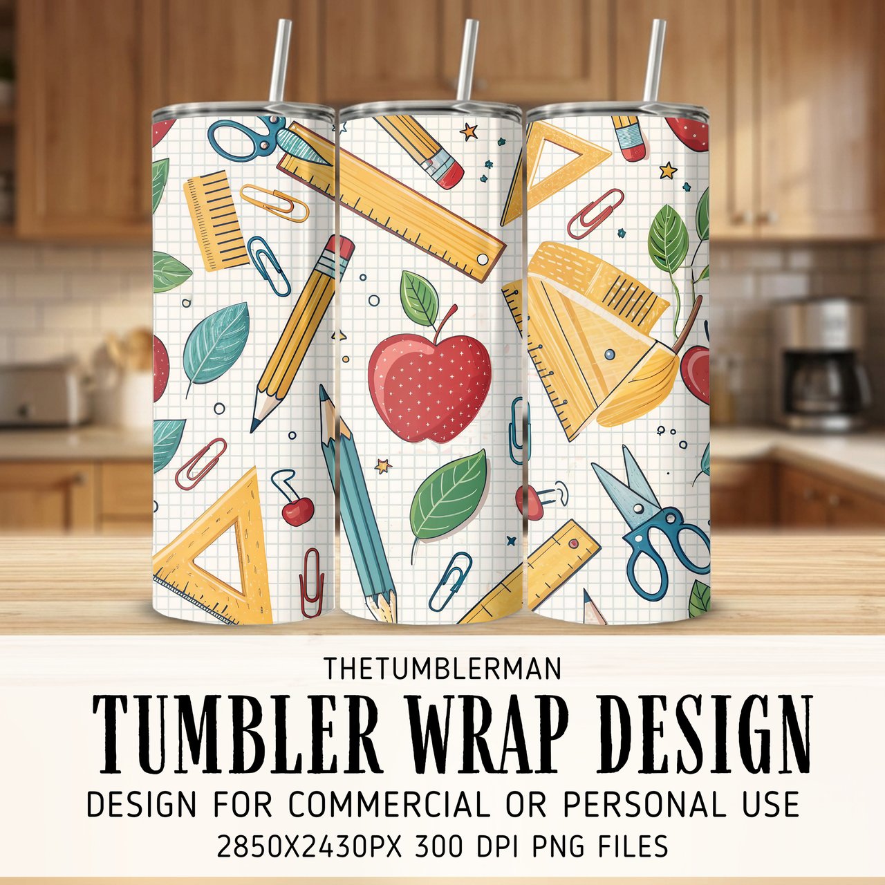Nostalgic Classroom Chic Digital Pattern Size Bundle Png