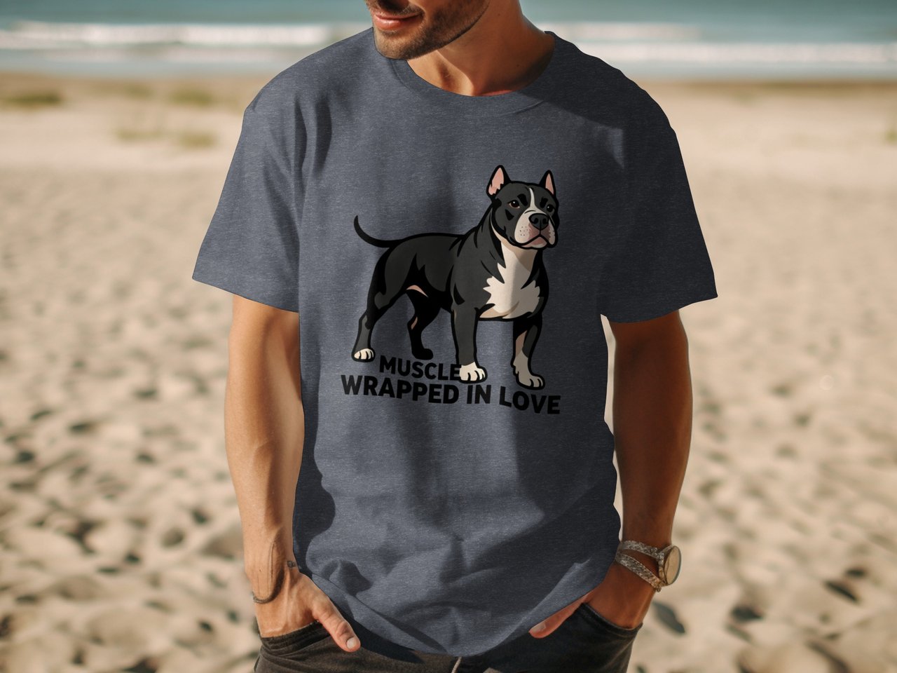 Muscle Wrapped In Love Tee | Pit Bull Shirt | Pittie Lover Gift | Bully Breed Apparel