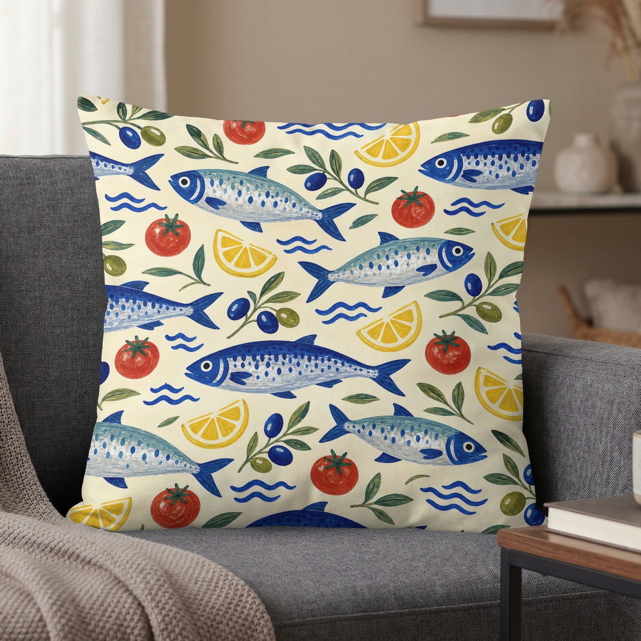 Mediterranean Catch Artisan Pattern Pillow Case