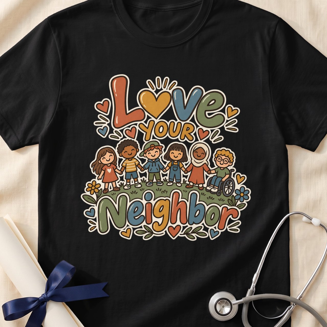 Love Your Neighbor Inspirational Tee