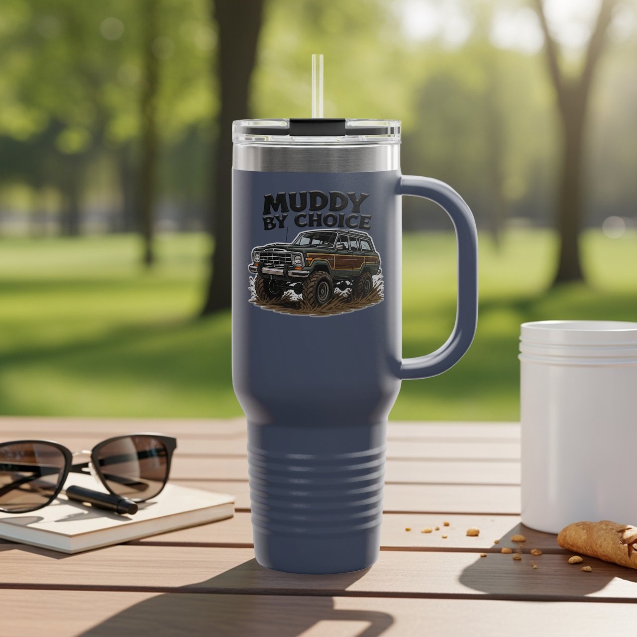 Muddy By Choice Tumbler, Grand Wagoneer Tumbler, The Waggy Tumbler, Car Tumbler, Off Road Vehicle Tumbler, Car Lover Gift