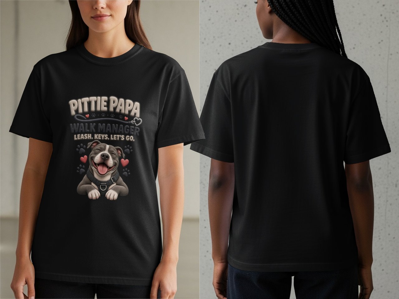 Pittie Papa Walk Manager Tee