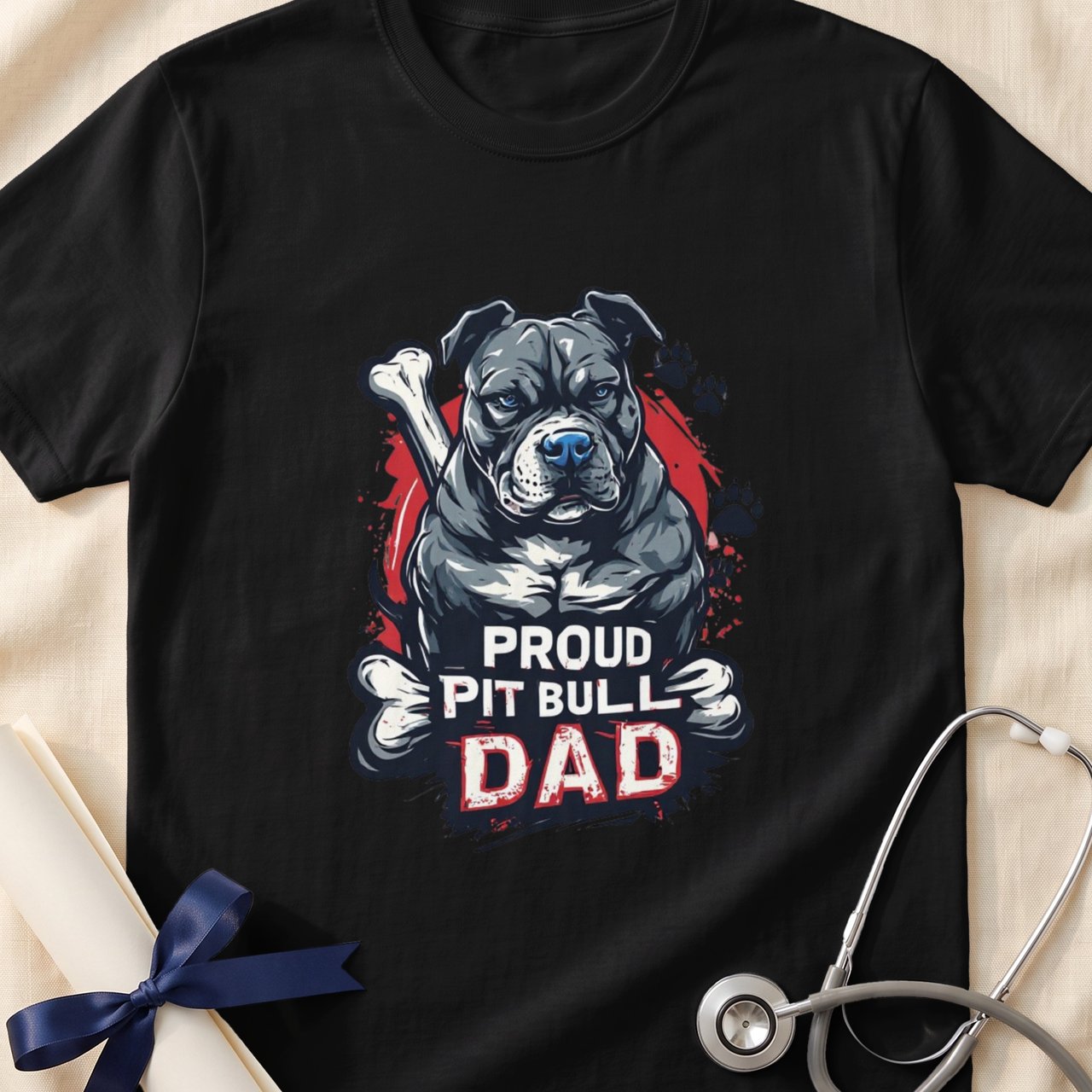 Proud Pit Bull Dad Tee | Pit Bull Dad Shirt | Pittie Dad Gift | Dog Dad Apparel