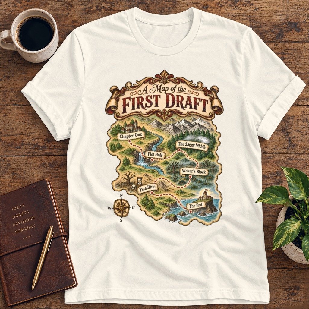 Map of the First Draft Softstyle Tee