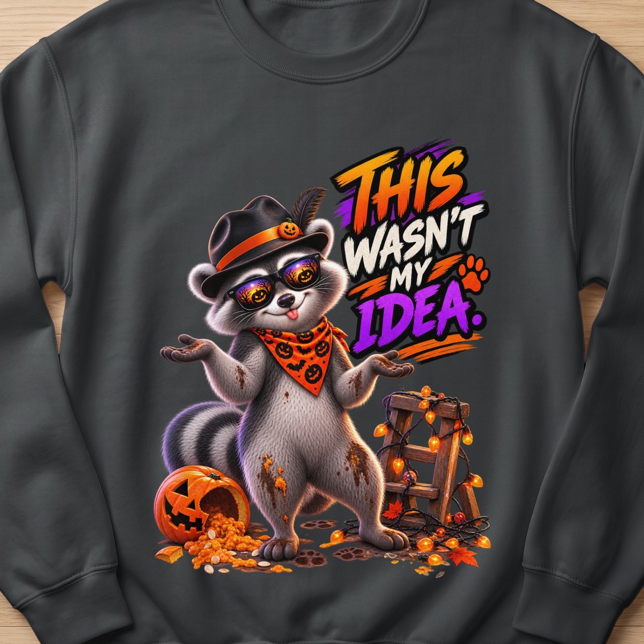 Randy the Raccoon Halloween Sweatshirt