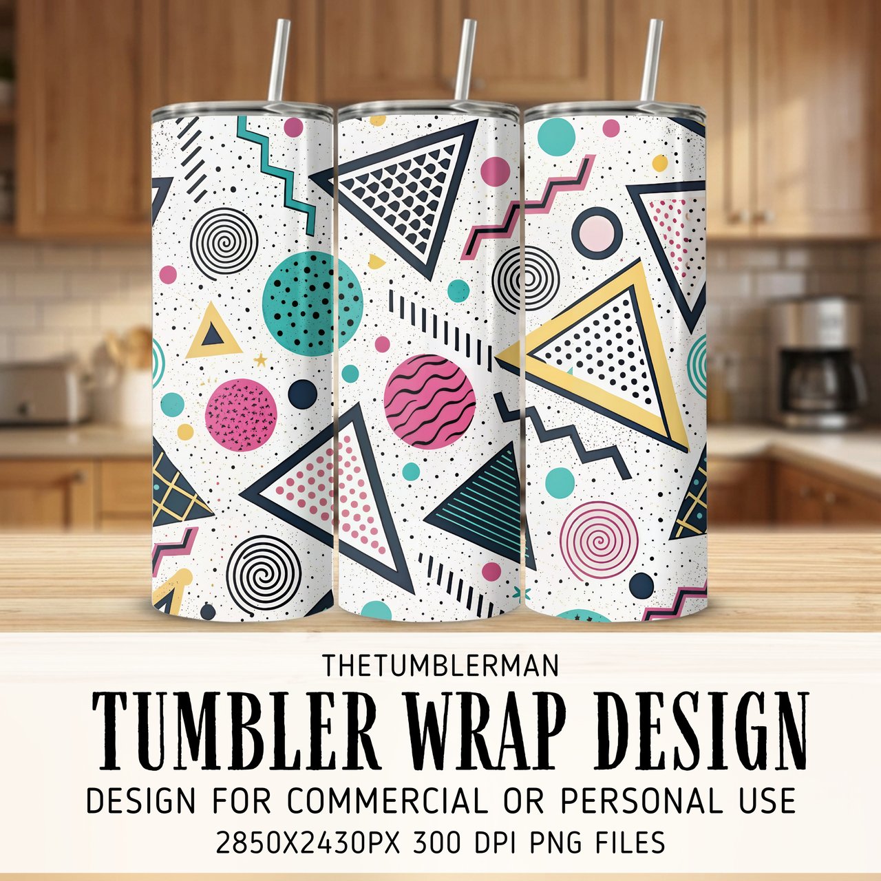Abstract Pop Geometric Digital Size Bundle Png
