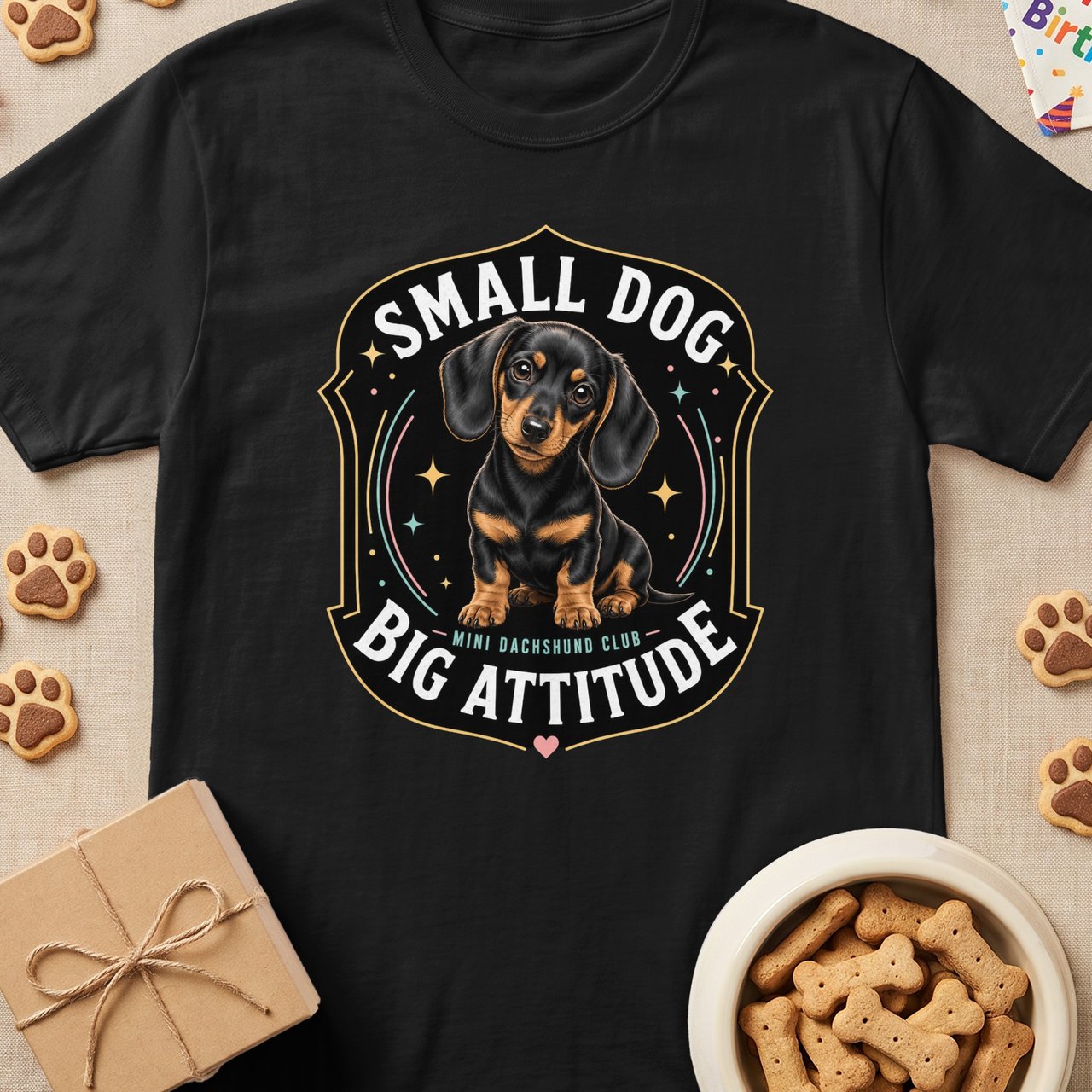 Small Dog Big Attitude Dachshund Tee