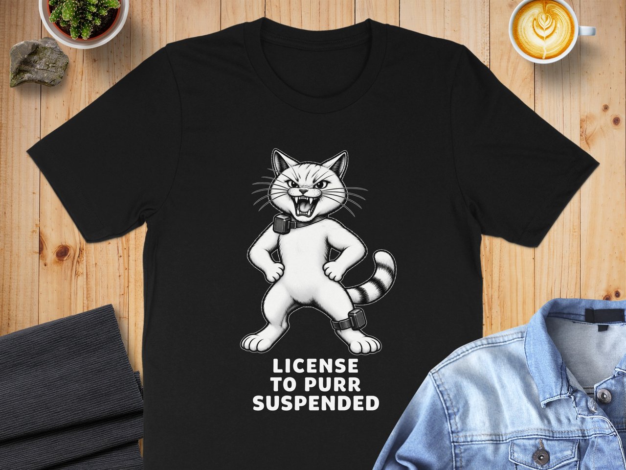 License To Purr Suspended Absurd Tee