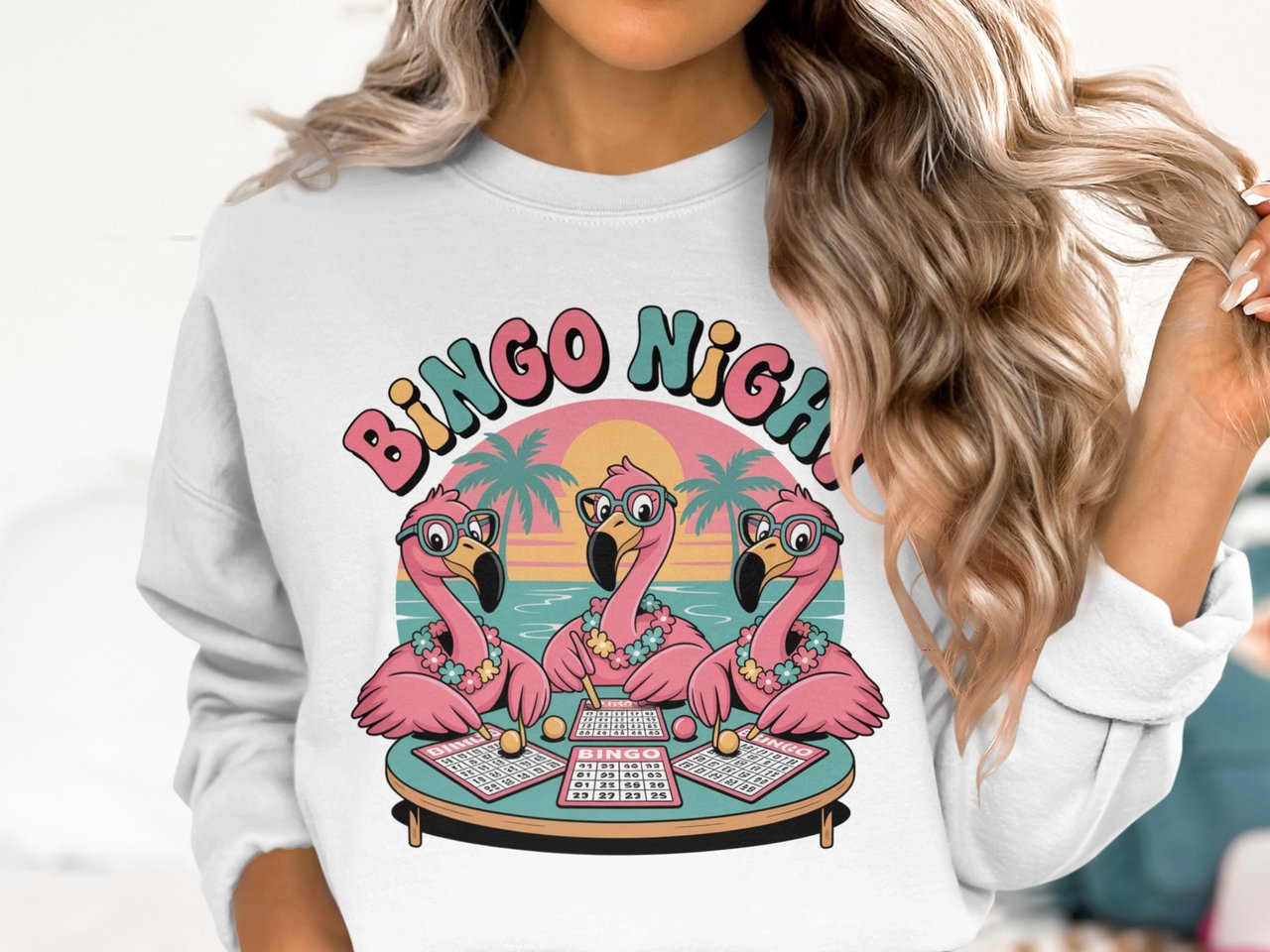 Bingo Night Flamingos Sweatshirt