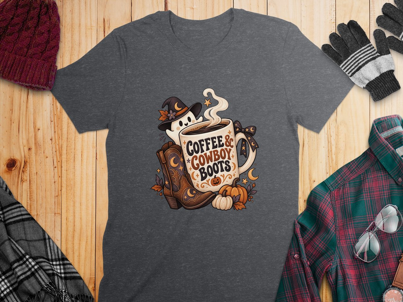 Coffee & Cowboy Boots Tee
