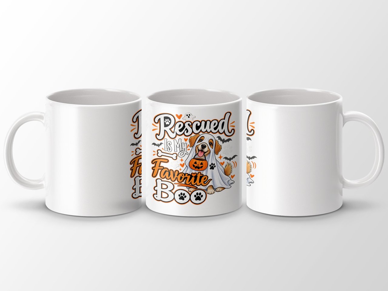 Rescued Is My Favorite Boo Mug