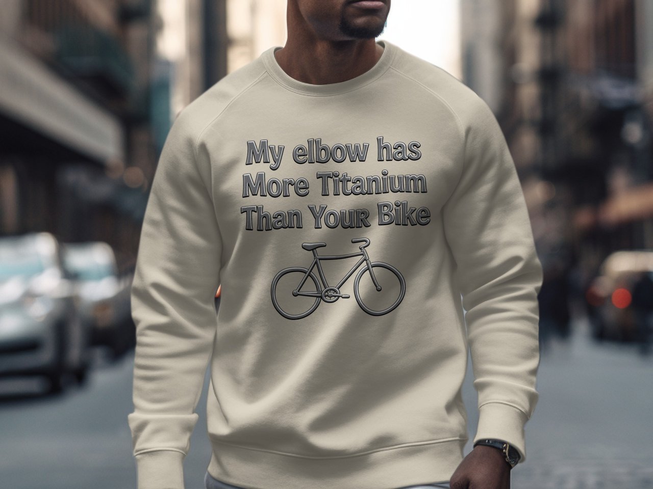 Titanium Sweatshirt, Funny elbow Replacement Gift, Elbow Surgery Recovery Present, Biker Joke, Unique Medical Sweatshirt