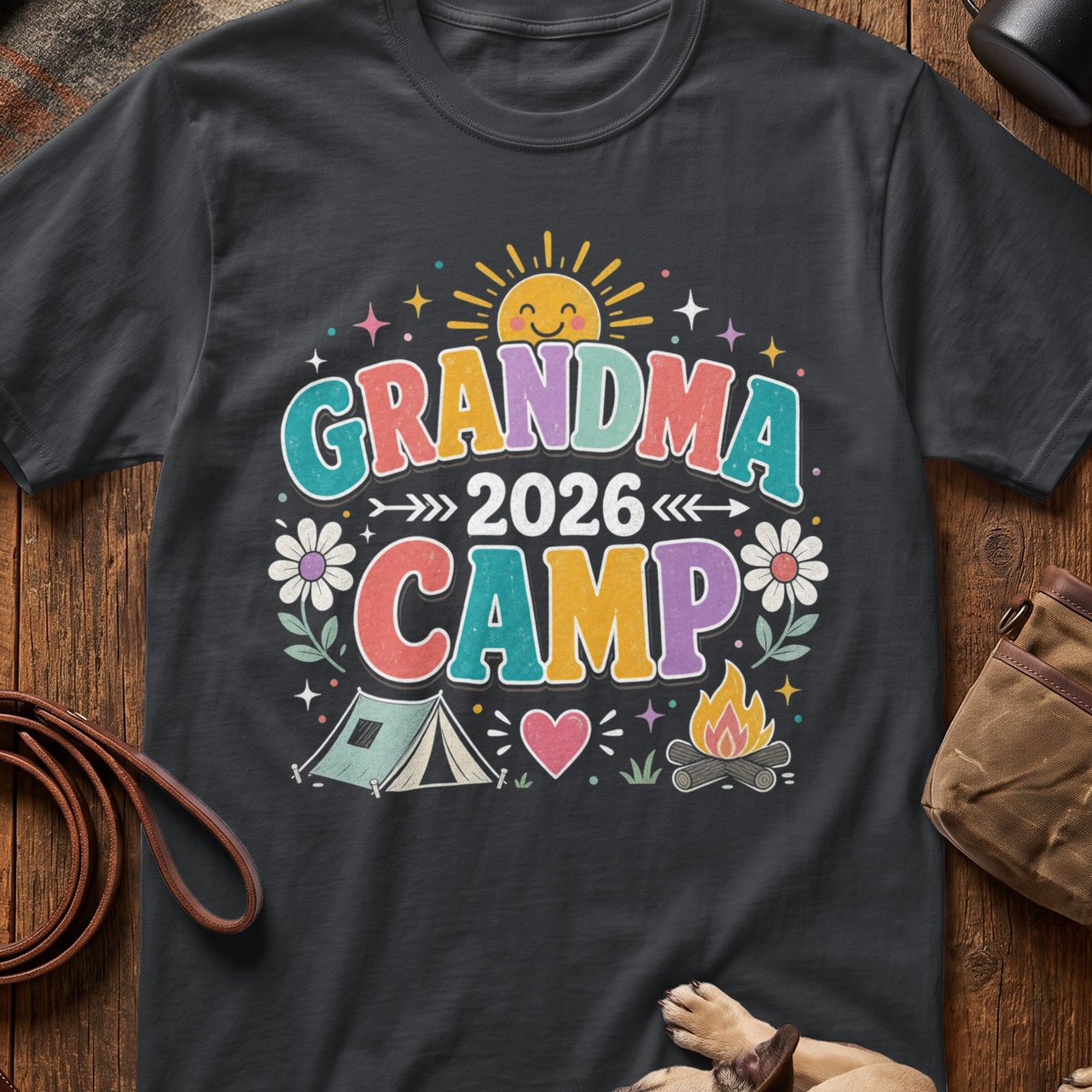 Whimsical Grandma Camp 2026 Tee