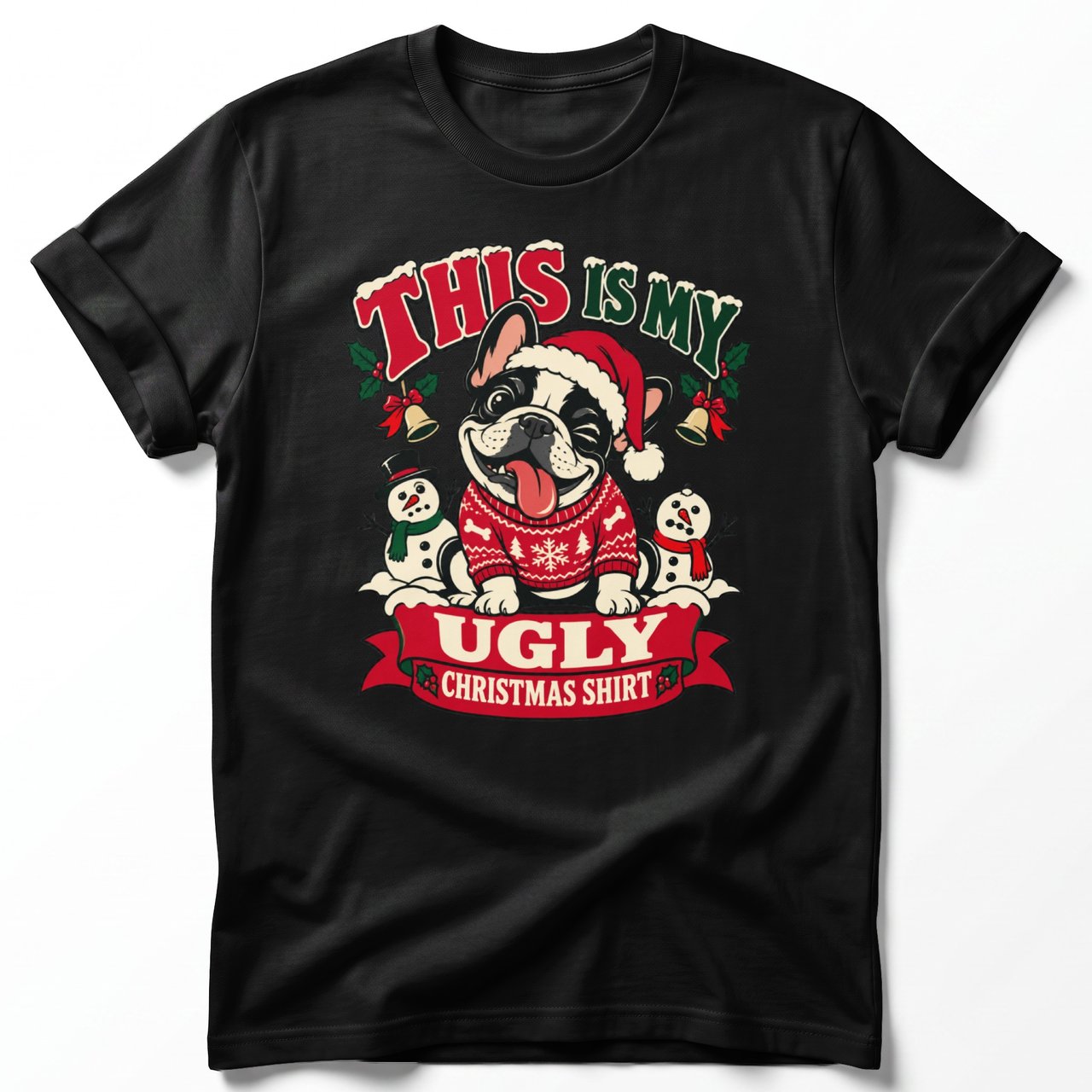Frenchie Ugly Christmas Shirt Tee