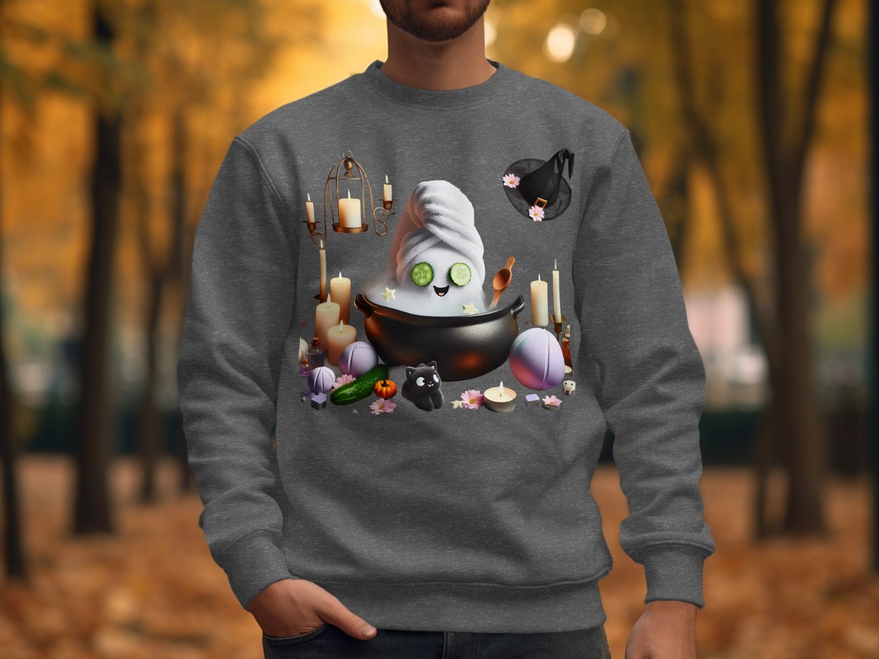Cute Spa Ghost T-Shirt, Halloween Treat Shirt, Spooky Season Tee, Funny Ghost Design, Fall Apparel, Witchy Vibes, Relaxing Ghost