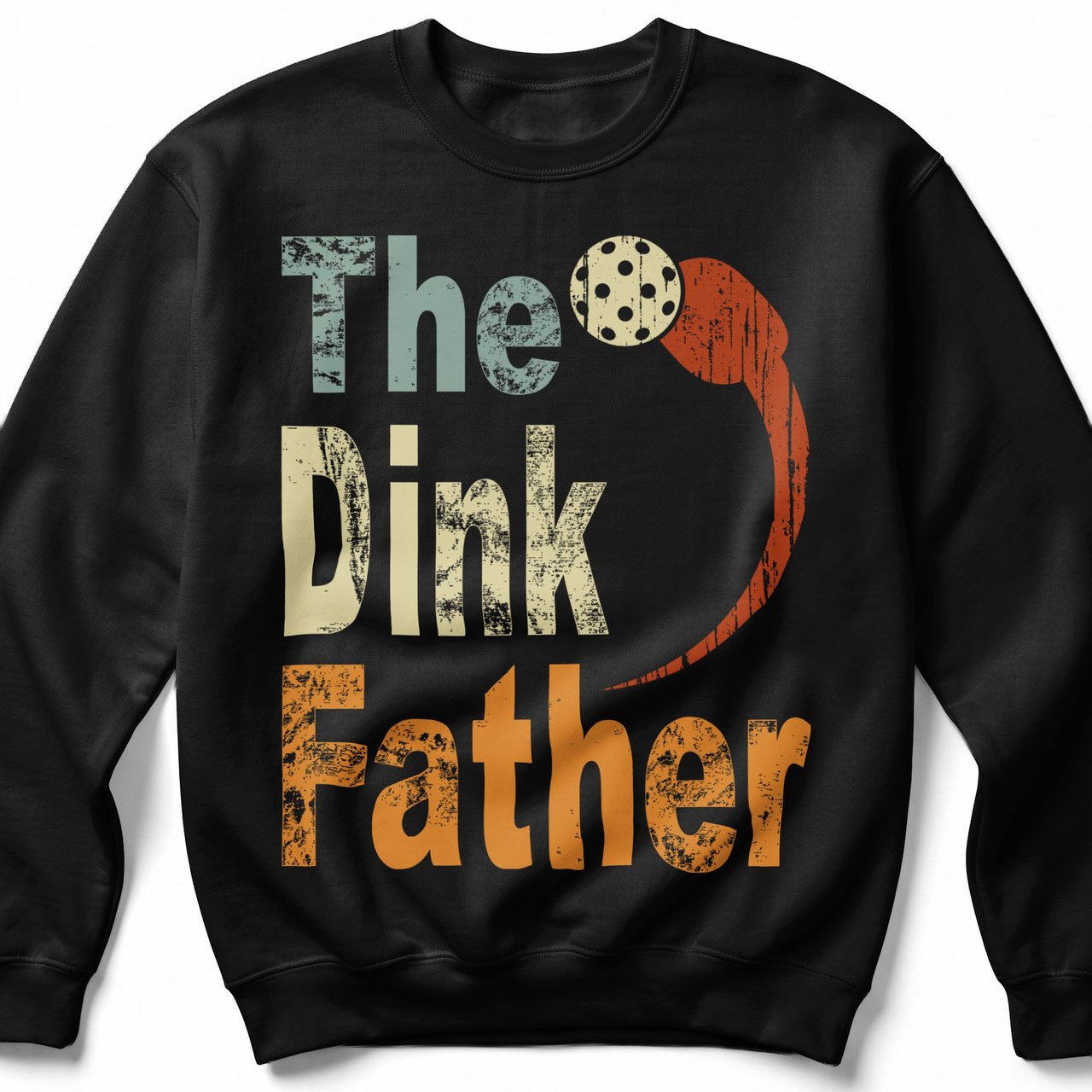 Pickleball Gildan Crewneck Sweatshirt, The Dink Father Graphic, Cozy Pickleball Dad Apparel, Court Warm Up