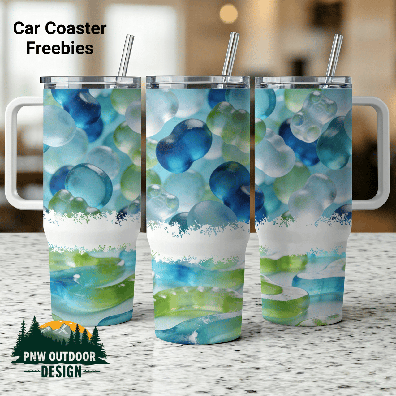 40oz Tumbler Sublimation Wrap, Seamless Distressed Tapered Digital Design, Abstract Candy, Modern Pattern, High Quality Image