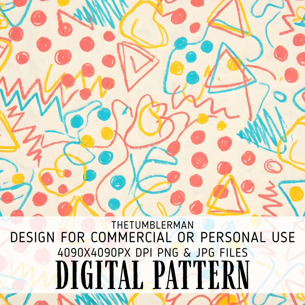Digital Pattern, Abstract Pattern, Geometric Pattern, Kids Pattern, Fun Pattern, Fabric Pattern, Digital Bundle, Commercial Use