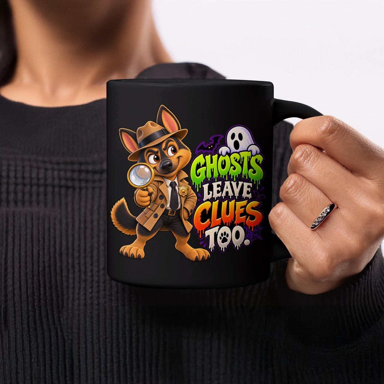 Ghosts Leave Clues German Shepherd Mug