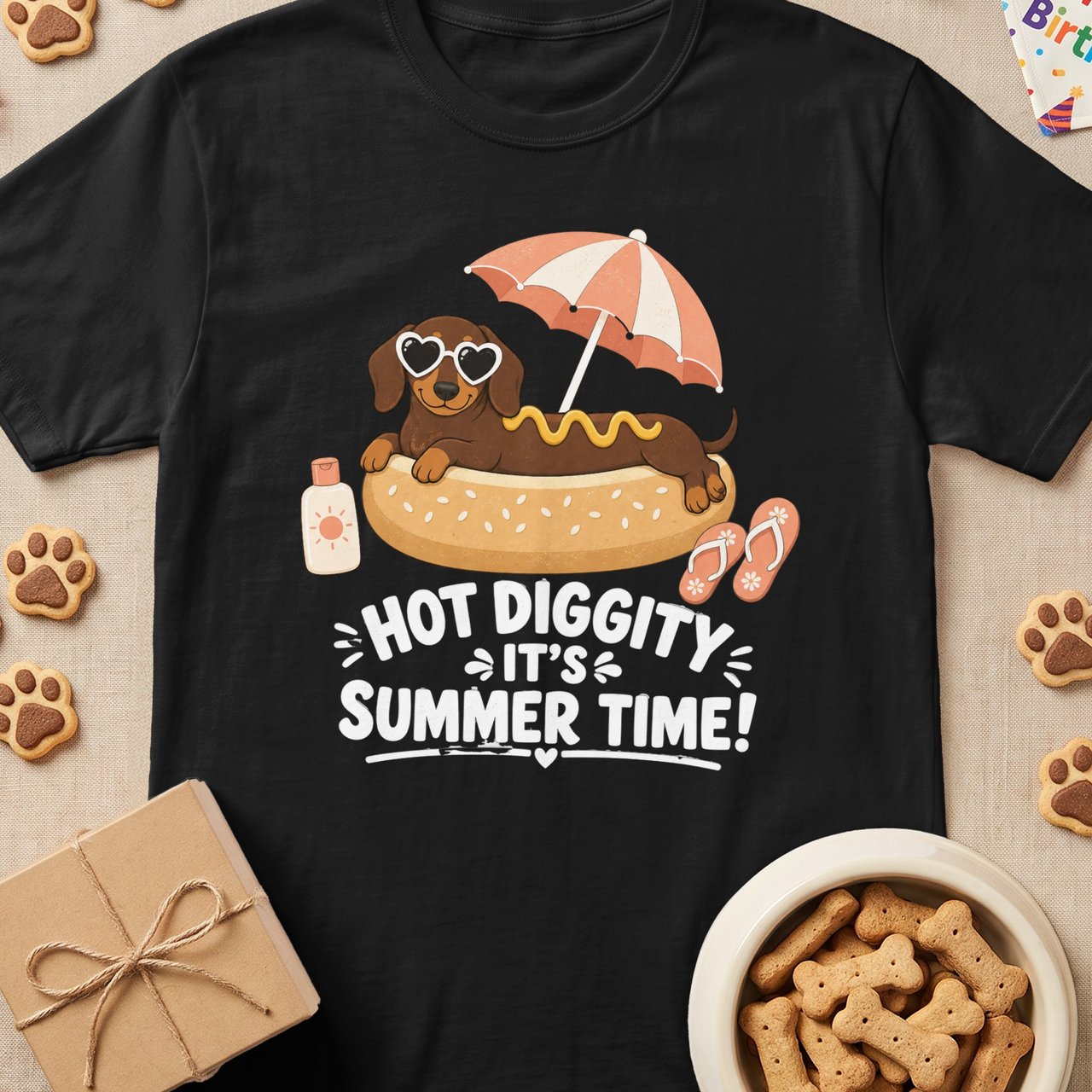 Hot Diggity Dachshund Summer Tee