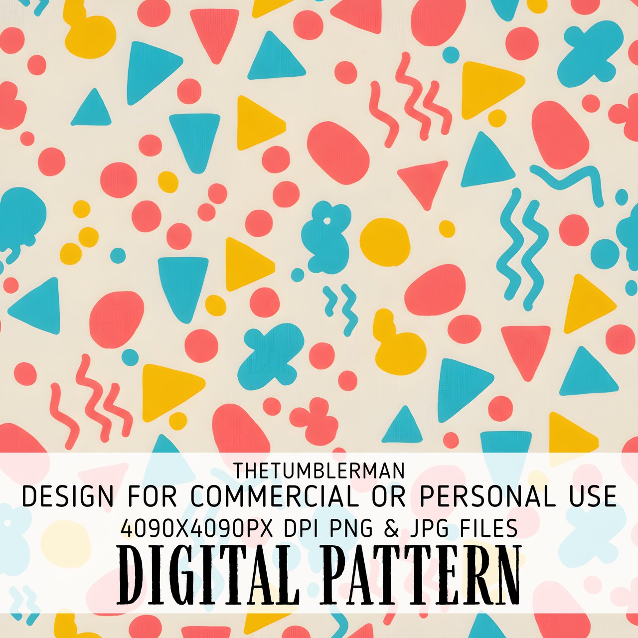 Digital Pattern Bundle, Abstract Shapes, Geometric Design, Digital Paper Pack, Scrapbook Paper, Backgrounds, Commercial Use Graphics