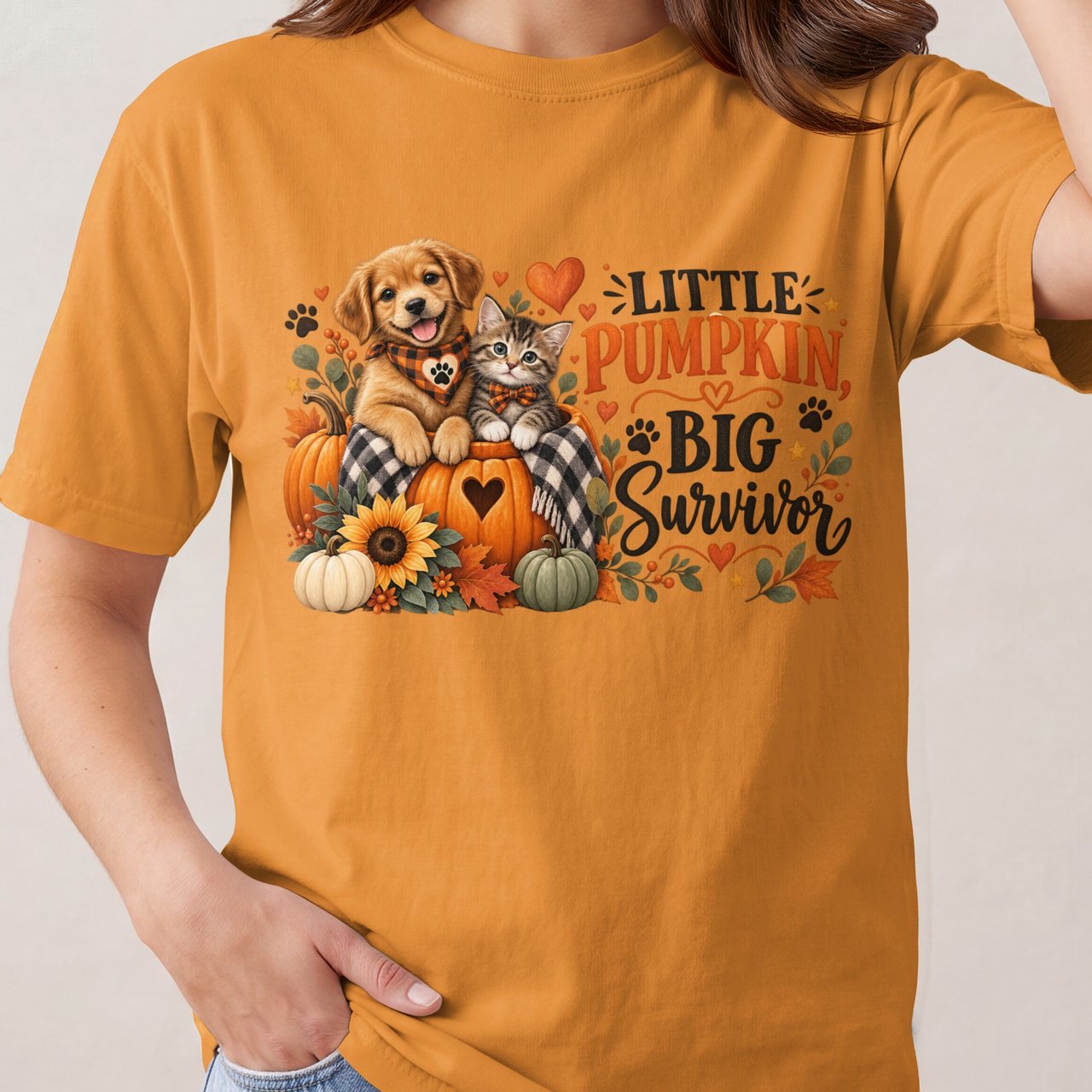 Little Pumpkin Big Survivor Tee