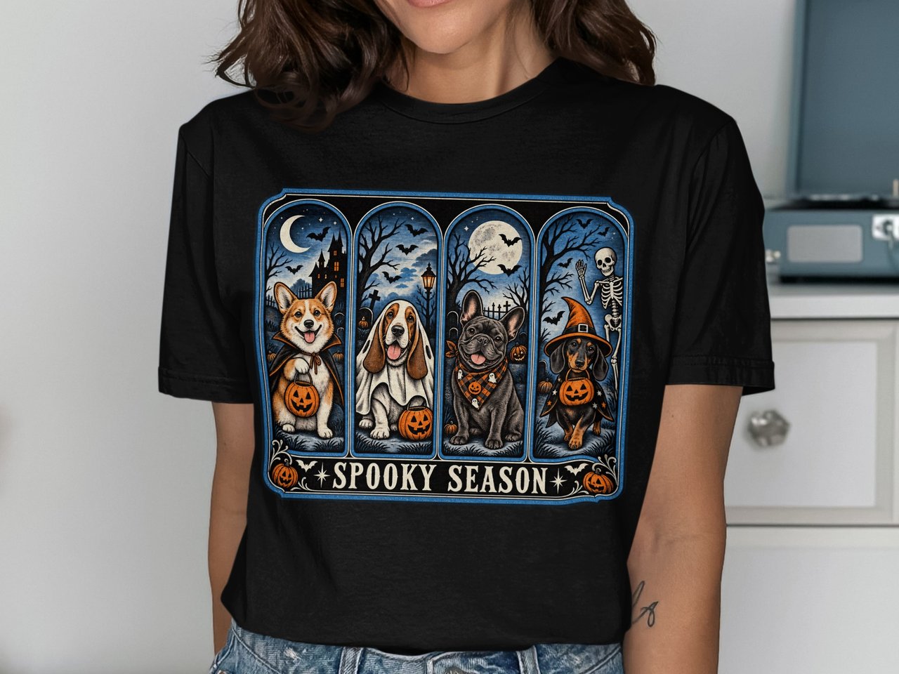 Spooky Season Halloween Dogs Tee