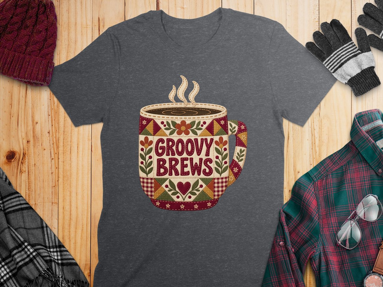 Groovy Brews Coffee Tee