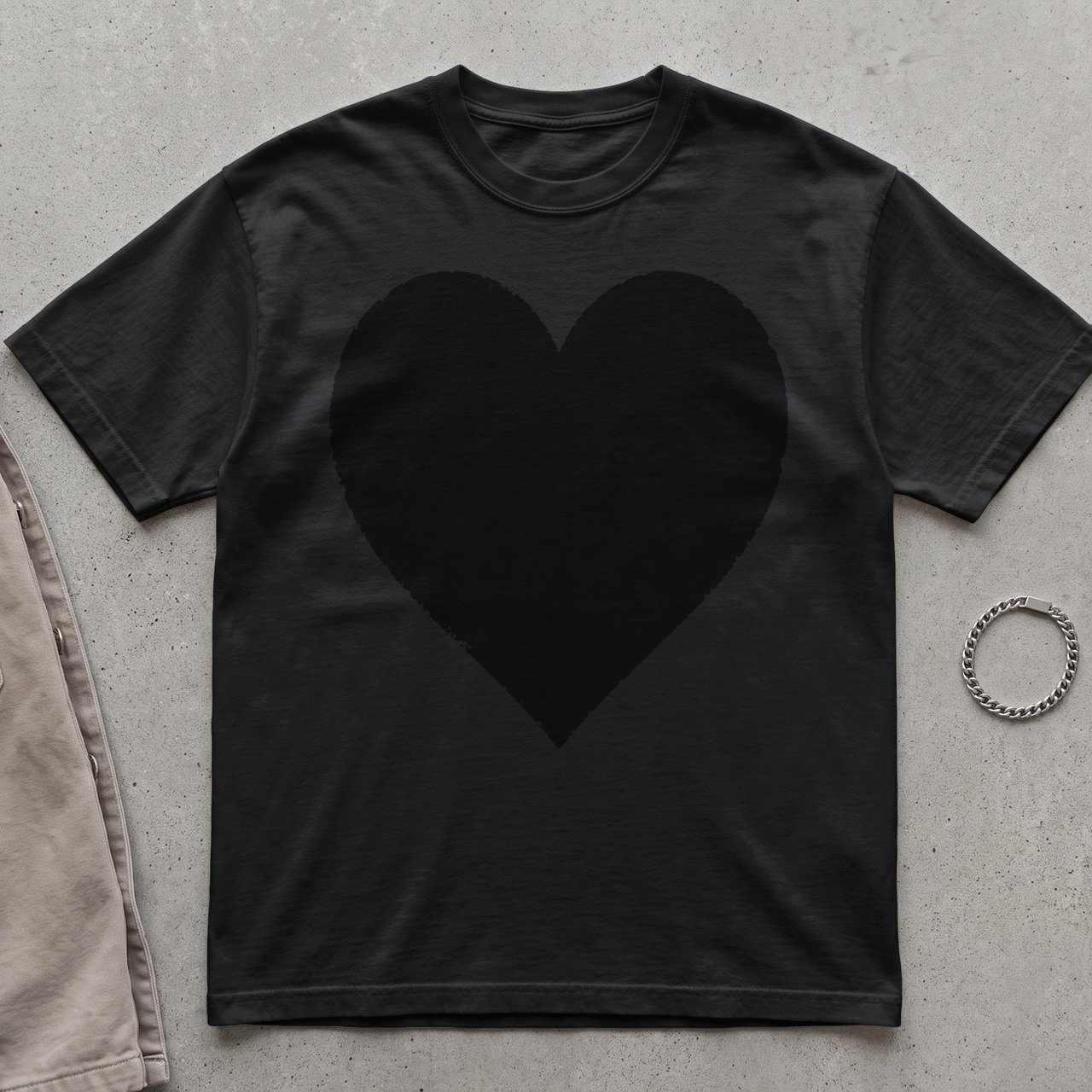 Distressed Heart Graphic T-Shirt, Grunge Black Heart Aesthetic Tee, Y2K Emo Streetwear Top, Edgy Alt Indie Clothes, Valentine Gift for Her