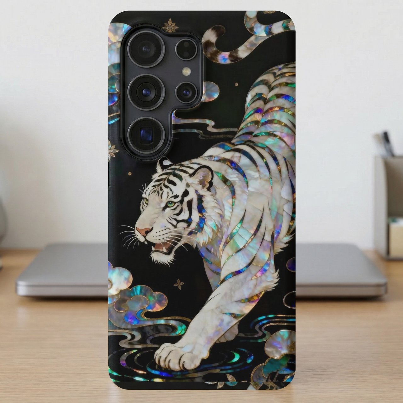 Mother of Pearl Tiger MagSafe® Phone Case