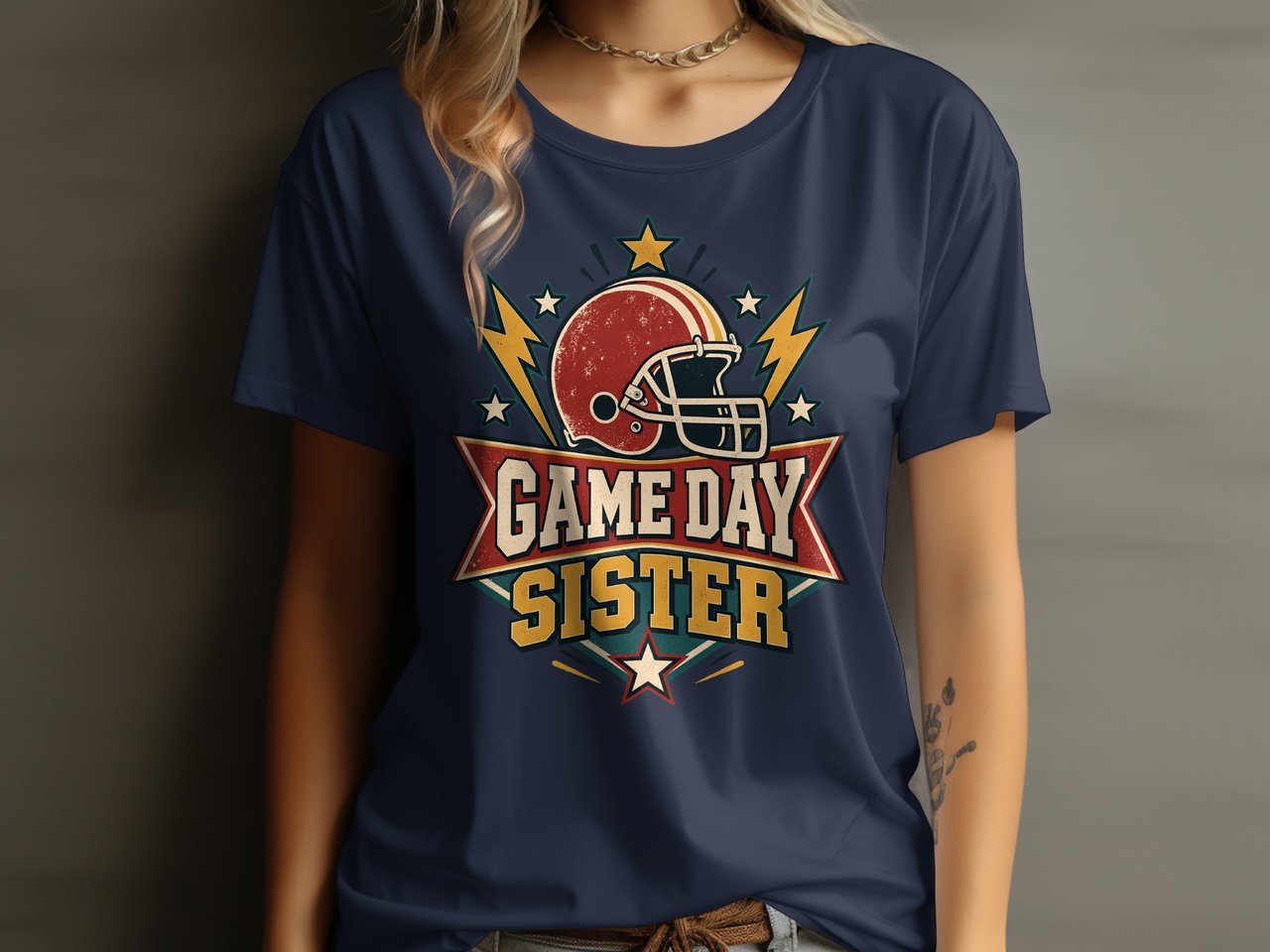 Game Day Sister Football Tee or Sweatshirt