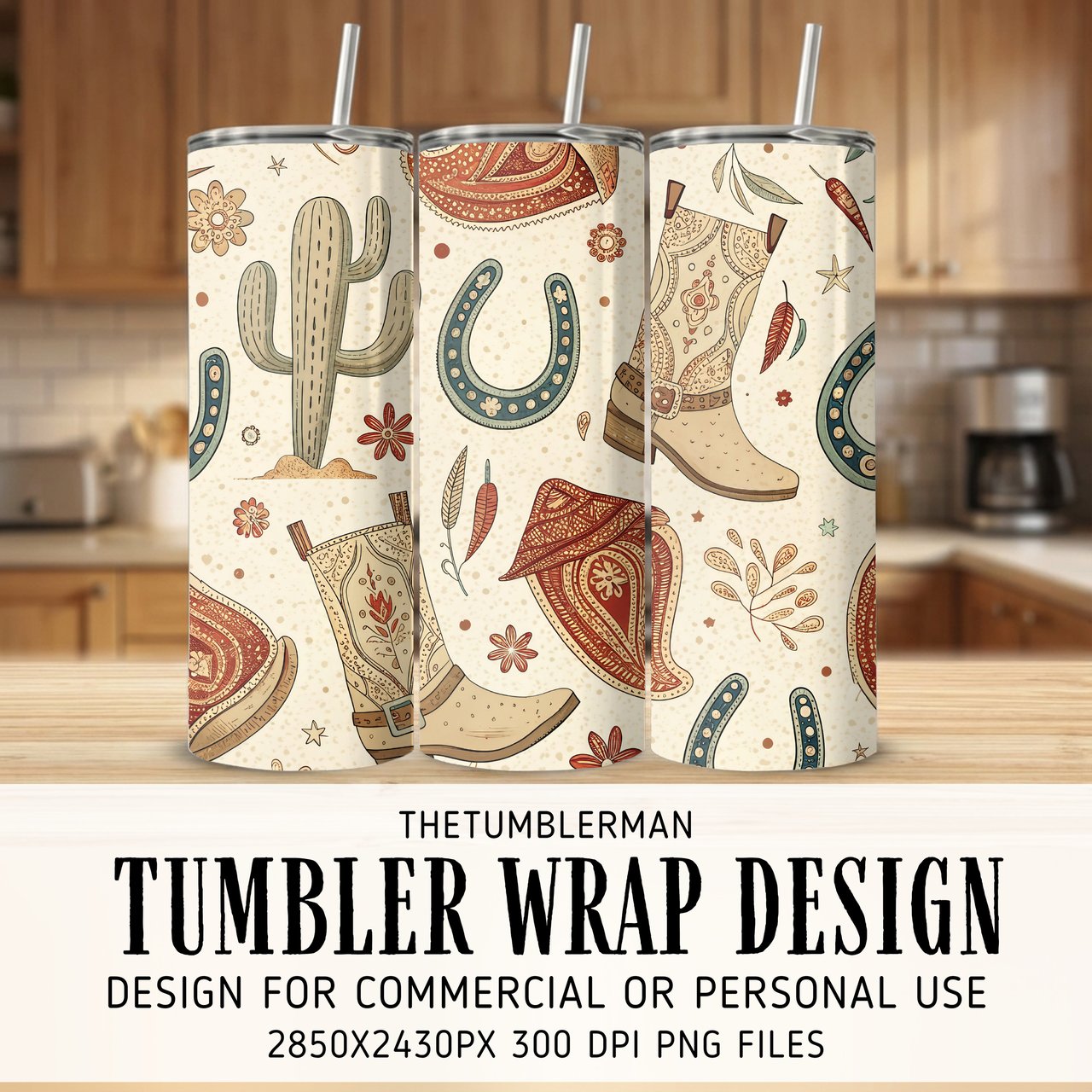 Rustic Wanderer Seamless Digital Pattern Size Bundle Png