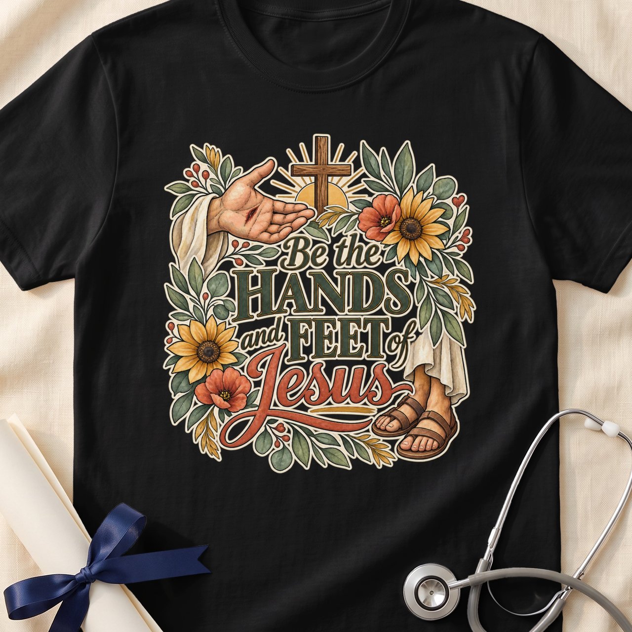 Be the Hands and Feet of Jesus Christian Tee