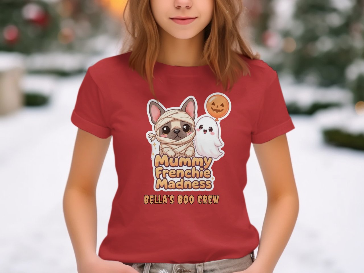 Cute Mummy Frenchie Madness Halloween Dog Lover Sweatshirt, adult and kid size t-shirts
