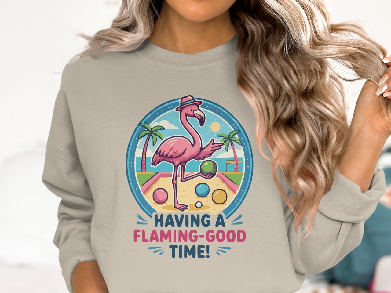 Island Bowler Flamingo Sweatshirt