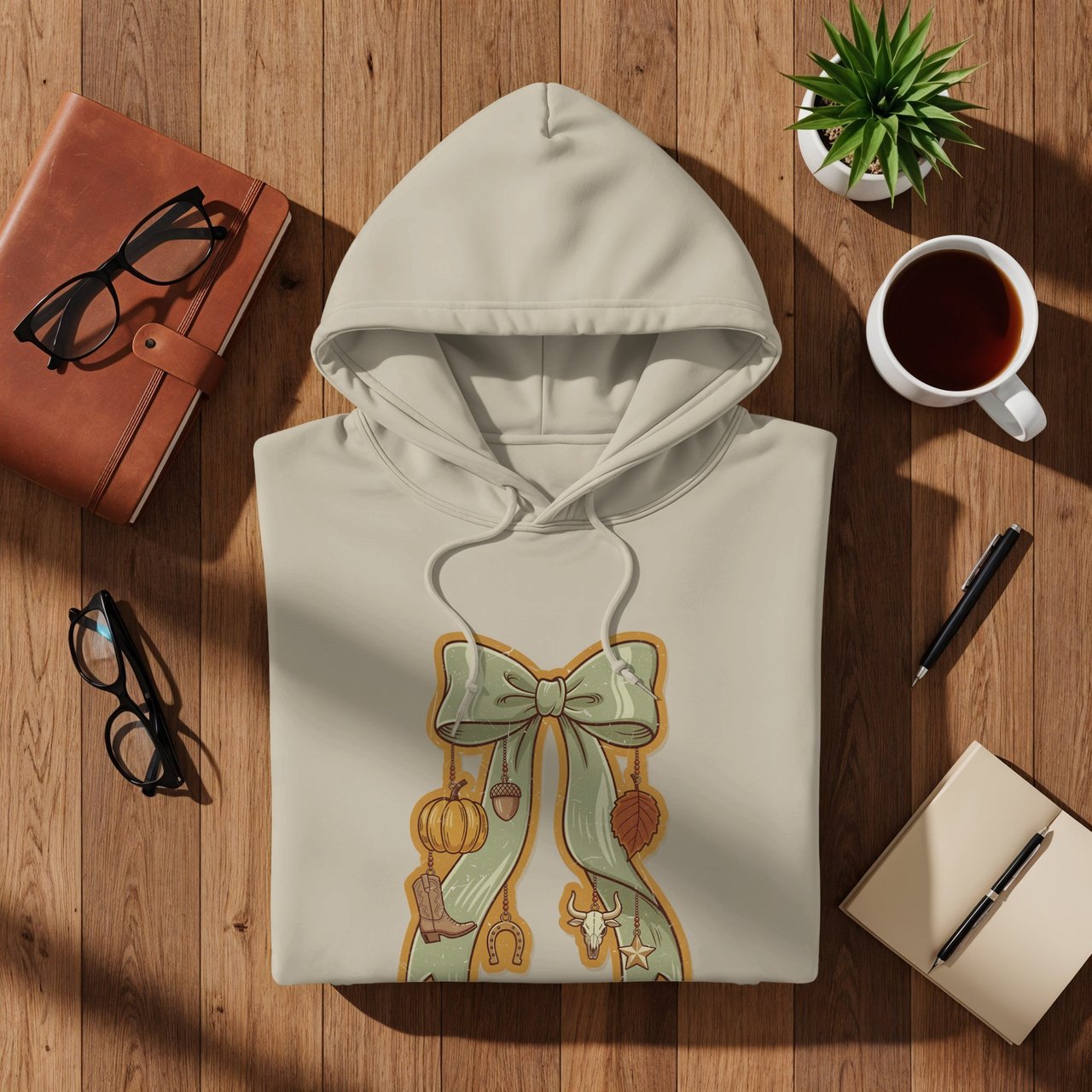 Western Fall Bow Hoodie