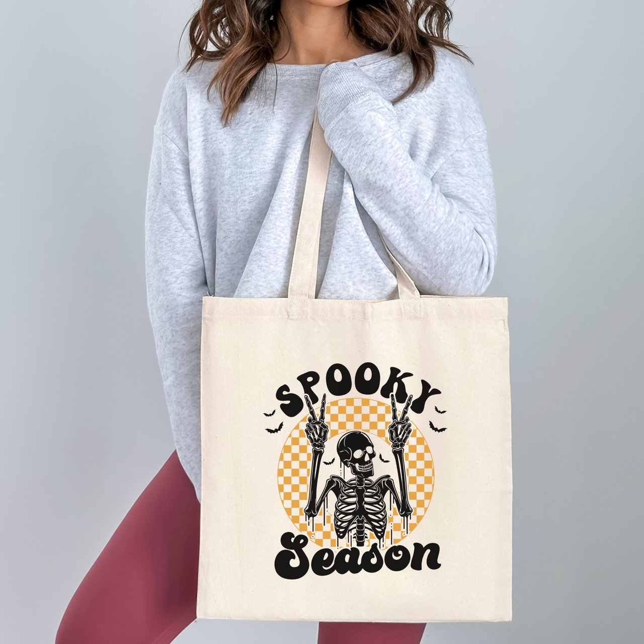 Spooky Season Skeleton Tote Bag